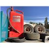 Image 3 : SHELF LOT OF MAKITA METAL TOOL BOXES, PUMP, UTILITY WHEELS, LIFTING GRAPPLE, LEVEL