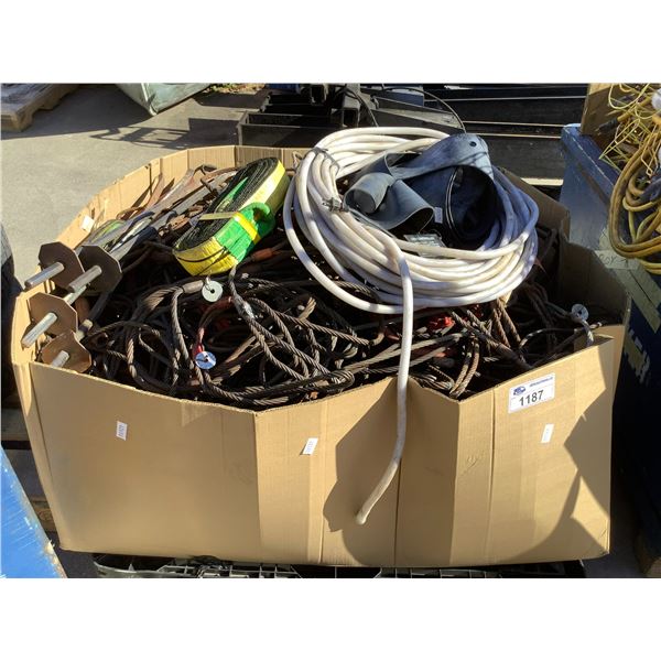 PALLET OF ASSORTED LOAD CABLES