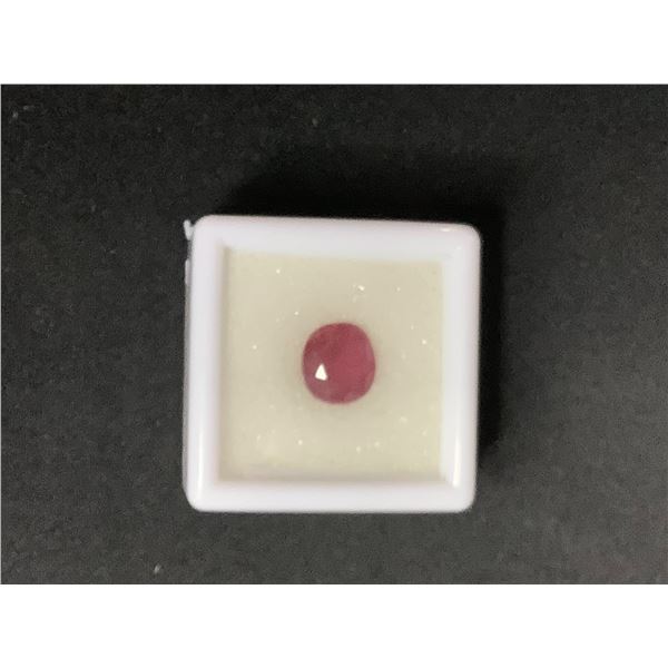 NATURAL RUBY 2.705CT, 8.30 X 7.69 X 3.90MM, OVAL CUT, SI, MADAGASCAR, GF TREATMENT