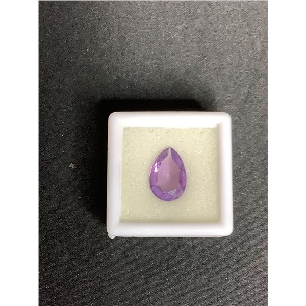 NATURAL AMETHYST 3.325CT, 12.98 X 8.86 X 4.91MM, PEAR CUT, LOUPE CLEAN, BRAZIL, UNTREATED