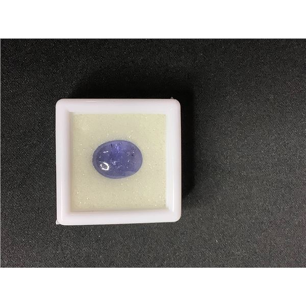 NATURAL TANZANITE 4.00CT, 12.08 X 9.25 X 3.77MM, OVAL CABOCHON, SI, TANZANIA