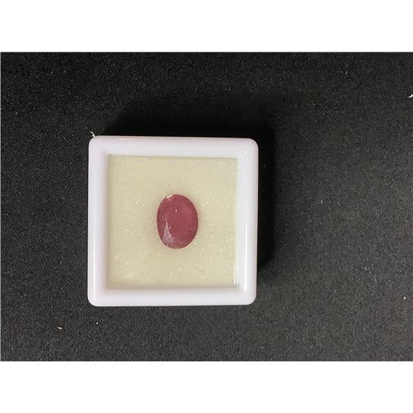 NATURAL RUBY 3.59CT, 9.64 X 7.43 X 4.61MM, OVAL CUT, SI, MADAGASCAR, GF TREATMENT