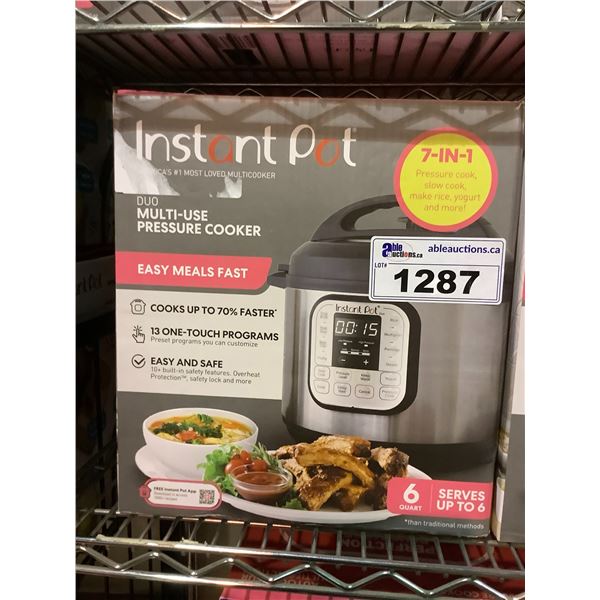 INSTANT POT 7-IN-1 DUO 6 SERVER 6QT MULTI-USE PRESSURE COOKER