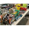 Image 2 : TOOL CONTENTS OF TABLE, TOOLBOX, CAR INVERTER, HAMMERS, PLIERS, AND MORE