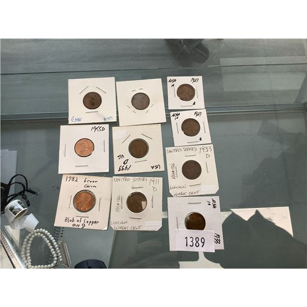 ASSORTMENT OF USA PENNIES