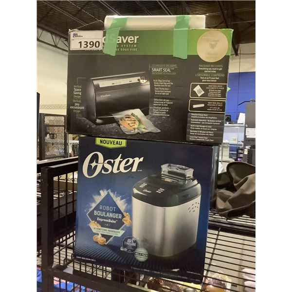 FOOD SAVER AND OSTER BREAD MAKER