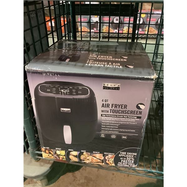 BELLA PRO SERIES 4QT AIR FRYER WITH TOUCHSCREEN