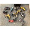 Image 2 : BIN WITH ASSORTED DRILLS: MAKITA, DEWALT, JOBMATE. MILWAUKEE, & MORE