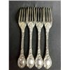 Image 2 : 4 ODIOT STERLING SILVER FORKS (COMBINED WEIGHT 430.5 GRAMS)