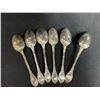 Image 2 : 6 ODIOT STERLING SILVER SPOONS (COMBINED WEIGHT 426 GRAMS)