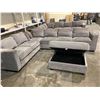 Image 2 : 3-PIECE SECTIONAL SOFA WITH STORAGE OTTOMAN WITH USB PLUGIN (NO PORT MISMATCHED CUSHIONS )