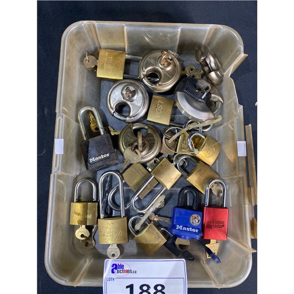 ASSORTED LOCKS WITH KEYS