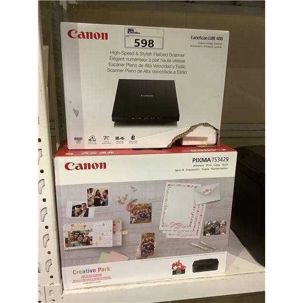 CANON CANOSCAN LIDE 400 SCANNER & CANON PIXMA TS3429 PRINTER