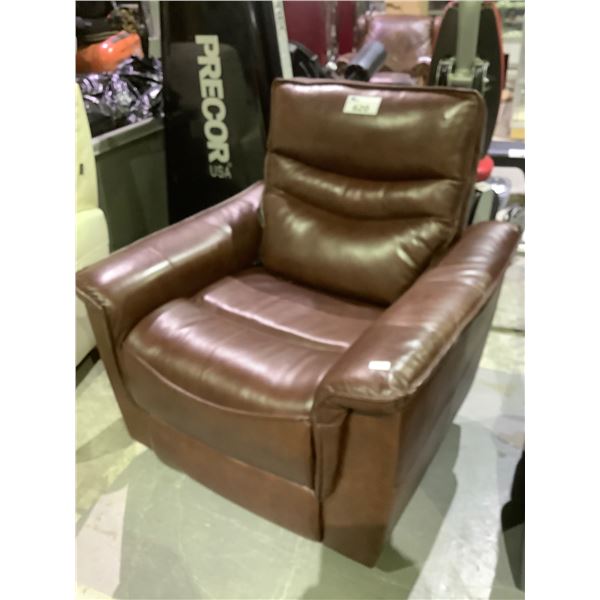 MODERN BROWN LEATHER RECLINER