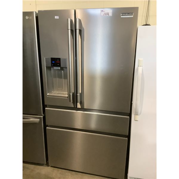 *NON WORKING* FRIGIDAIRE PROFESSIONAL STAINLESS STEEL FRENCH DOOR FRIDGE, WITH ROLLOUT DRINK