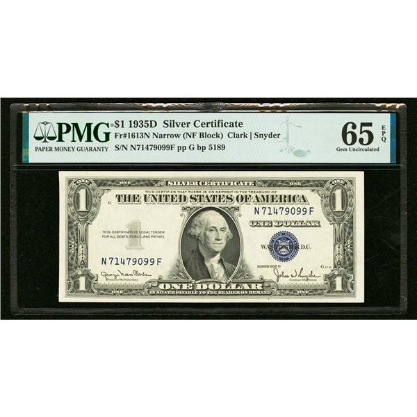 1935D $1 Silver Certificate PMG 65EPQ