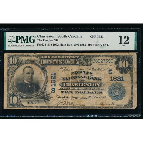 1902 $10 Charleston SC National PMG 12