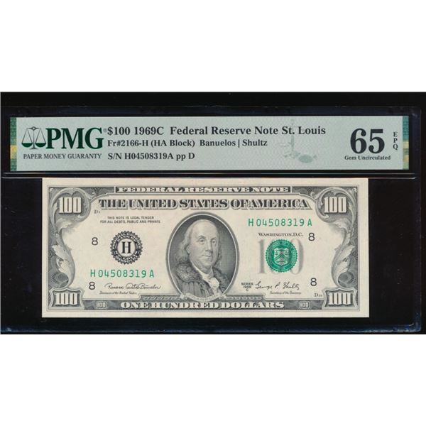 1969C $100 St Louis FRN PMG 65EPQ