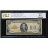 Image 1 : 1928 $100 Gold Certificate PCGS 15