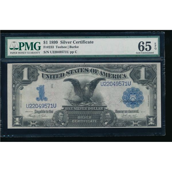 1899 $1 Black Eagle Silver Certificate PMG 65EPQ