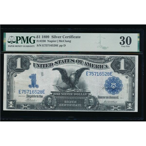 1899 $1 Black Eagle Silver Certificate PMG 30