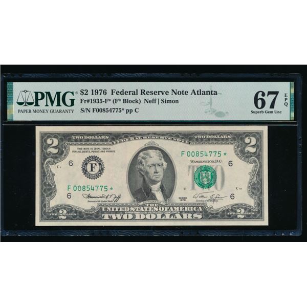 1976 $2 STAR Atlanta FRN PMG 67EPQ