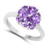 Image 3 : Plated Rhodium 1.44ctw Amethyst Ring