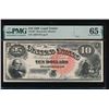 Image 1 : 1880 $10 Jackass Legal Tender Note PMG 65EPQ