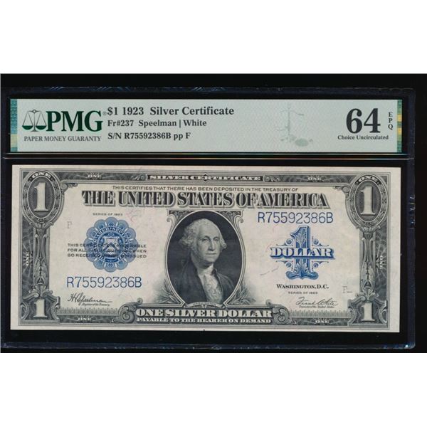 1923 $1 Silver Certificate PMG 64EPQ