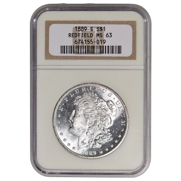 1889-S $1 Morgan Silver Dollar NGC MS63