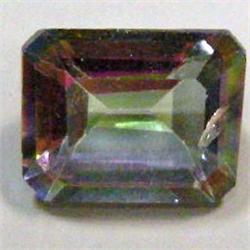 3.78 CTS EMERALD CUT MYSTIC TOPAZ 8x10 MM