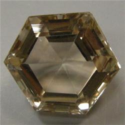 88.70 CTS FANCY HEXAGONAL SHAPED CHAMPAGNE TOPAZ 27x27 MM