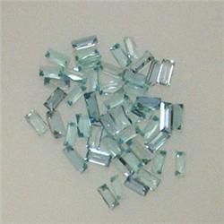 1.44 CTS LOT OF EMERALD CUT AQUAMARINE 2x1 MM