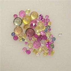 5.00 CTS LOT OF MULTICOLOR ROUND SAPPHIRES