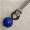 Image 1 : 14K GOLD 15 MM LAPIS LAZULI AND HEMATITE UNISEX PENDANT