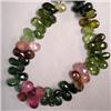 Image 1 : 75 CTS TOURMALINE TEAR DROP STRAND 8 MM