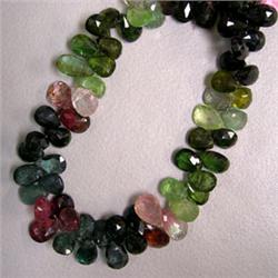 97 CTS TOURMALINE TEAR DROP STRAND 10-7 MM