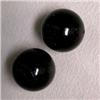 Image 1 : 14 MM PAIR OF HAWAIIAN BLACK CORAL BEADS - HALF DRILLED