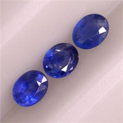0.63 CTS LOT OF OVAL SAPPHIRES 4x3 MM