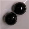 Image 1 : 14 MM PAIR OF HAWAIIAN BLACK CORAL BEADS - HALF DRILLED