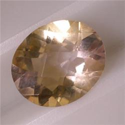 3.54 CTS OVAL CUSHION CUT CITRINE 12x10 MM