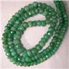Image 1 : 90 CTS GRADUATED EMERALD RONDELLES STRAND 6-3 MM