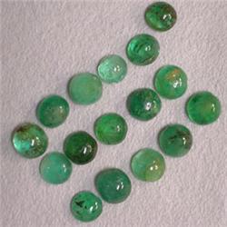 8.32 CTS LOT OF ROUND EMERALD CABOCHONS - DIFFERENT SIZES