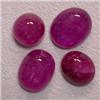 Image 1 : 21.85 CTS LOT OF NATURAL COLOR RUBY CABOCHONS - DIFFERENT SHAPES AND SIZES