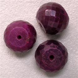 43 CTS LOT OF ENHANCED RUBY RONDELLES 12 MM