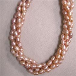 6-5 MM FIVE FRESH WATER PEARL STRINGS - 16 INCHES