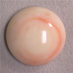 28 CTS ROUND ITALIAN CORAL CABOCHON 21 MM