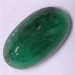 3.97 CTS OVAL EMERALD CABOCHON 13x8 MM