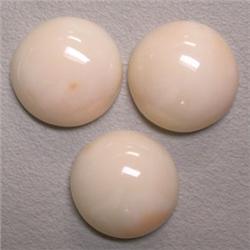 42.70 CTS LOT OF ROUND ITALIAN CORAL CABOCHON 16 MM