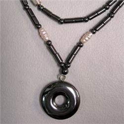20-3 MM HEMATITE NECKLACE - 16 INCHES